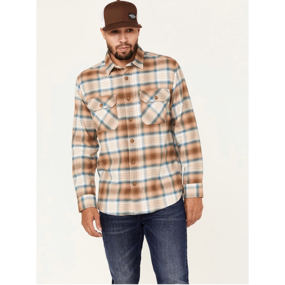 Pendleton Men's Burnside Large Plaid Print Button-Down Western Flannel Shirt M